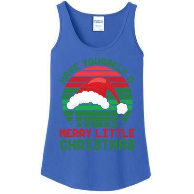 Have Yourself A Merry Little Christmas Funny Pajamas Retro Gift Ladies Essential Tank