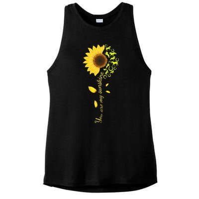 Horse You Are My Sunshine Horse Lover Ladies PosiCharge Tri-Blend Wicking Tank