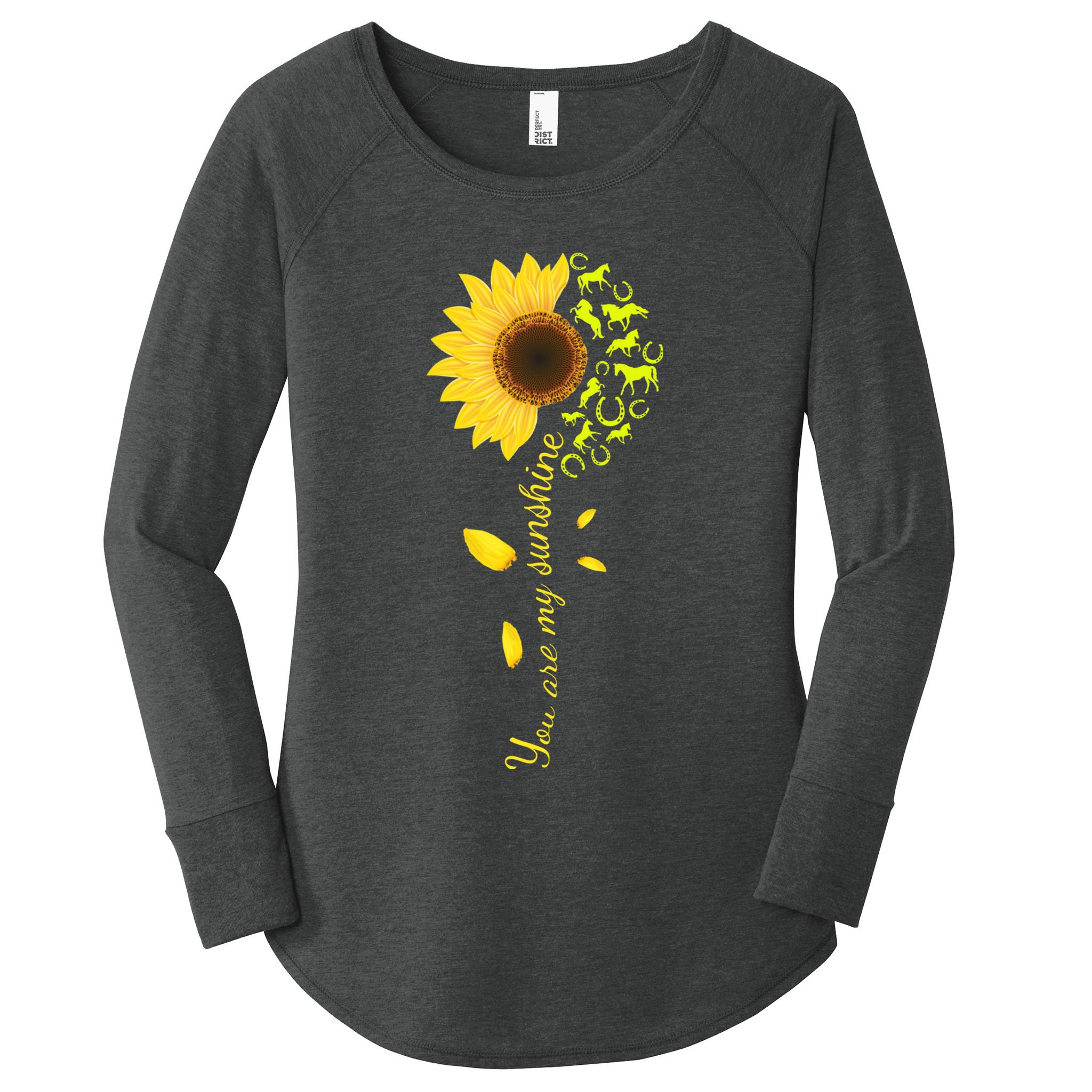 Horse You Are My Sunshine Horse Lover Women's Perfect Tri Tunic Long Sleeve Shirt