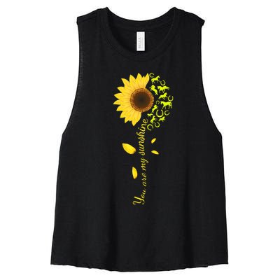 Horse You Are My Sunshine Horse Lover Women's Racerback Cropped Tank