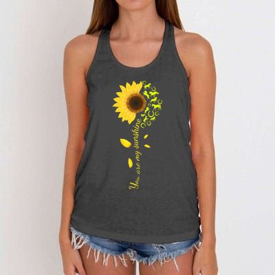 Horse You Are My Sunshine Horse Lover Women's Knotted Racerback Tank