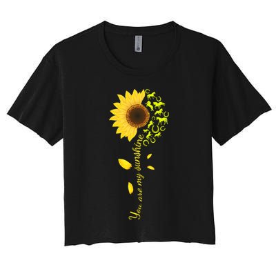 Horse You Are My Sunshine Horse Lover Women's Crop Top Tee