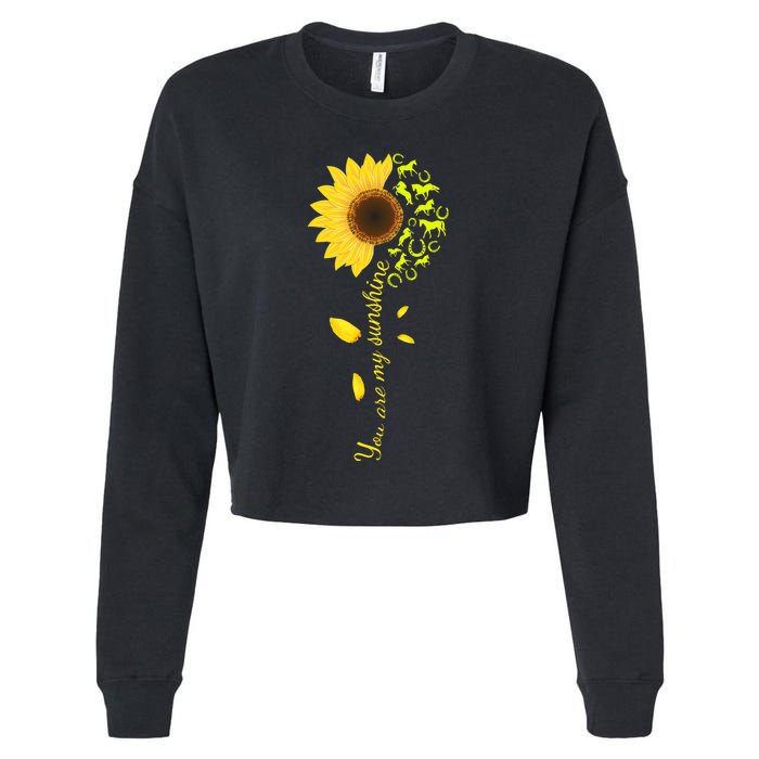 Horse You Are My Sunshine Horse Lover Cropped Pullover Crew