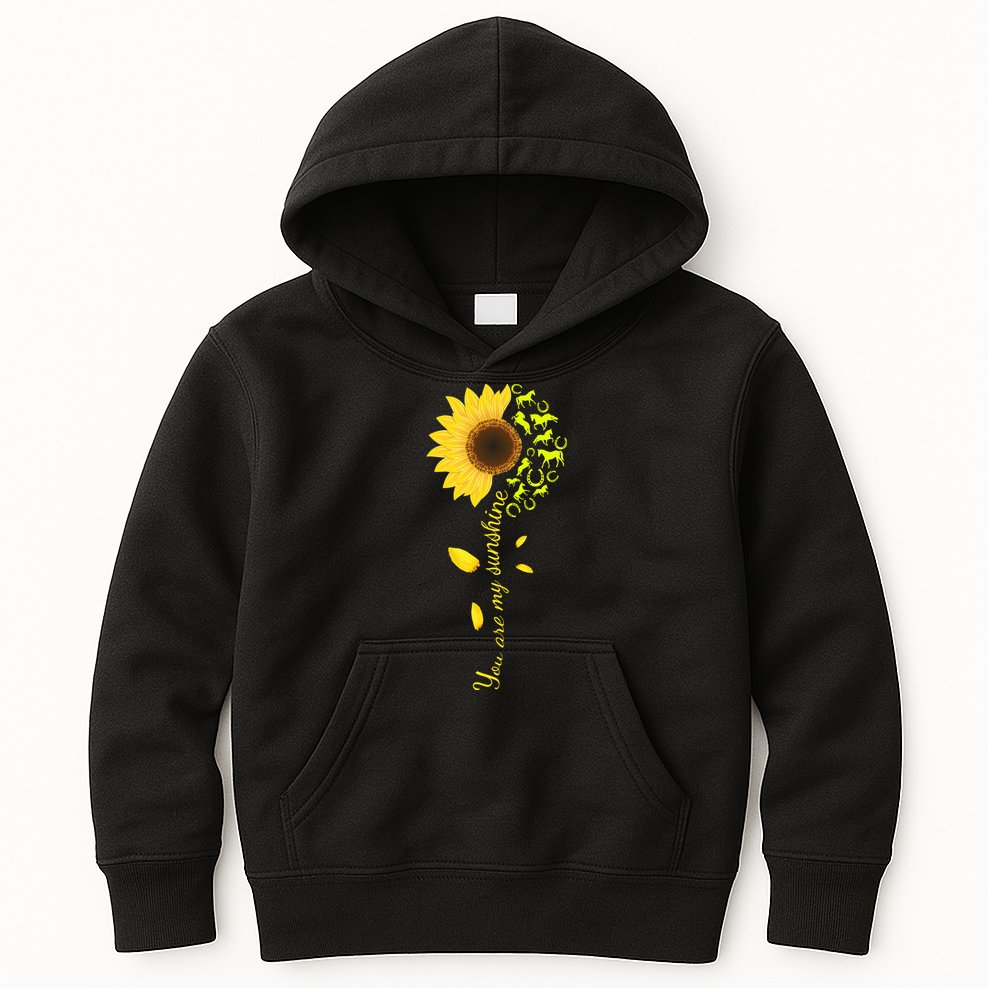 Horse You Are My Sunshine Horse Lover Kids Hoodie