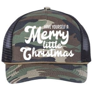 Have Yourself A Merry Little Christmas Gift Retro Rope Trucker Hat Cap