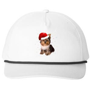 Have Yourself A Yorkie Little Christmas Gift Snapback Five-Panel Rope Hat