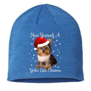 Have Yourself A Yorkie Little Christmas Gift Sustainable Beanie