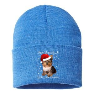 Have Yourself A Yorkie Little Christmas Gift Sustainable Knit Beanie