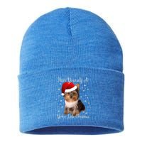 Have Yourself A Yorkie Little Christmas Gift Sustainable Knit Beanie