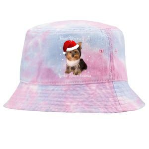 Have Yourself A Yorkie Little Christmas Gift Tie-Dyed Bucket Hat