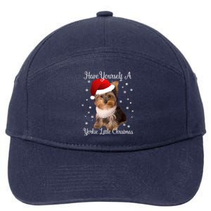 Have Yourself A Yorkie Little Christmas Gift 7-Panel Snapback Hat