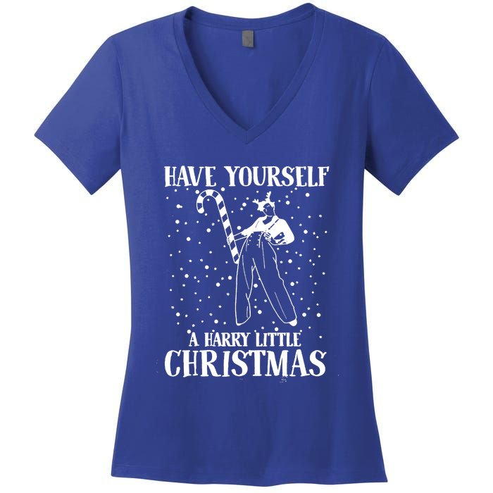 Have Yourself A Harry Little Christmas Xmas Gift Women's V-Neck T-Shirt