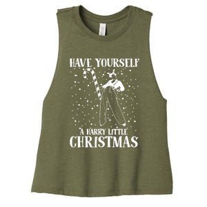 Have Yourself A Harry Little Christmas Xmas Gift Women's Racerback Cropped Tank