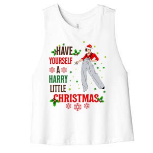 Have Yourself A Harry Little Christmas Xmas Gift Women's Racerback Cropped Tank