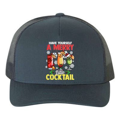 Have Yourself A Merry Little Cocktail Christmas Gift Yupoong Adult 5-Panel Trucker Hat