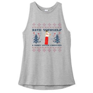 Have Yourself A Harry Little Christmas Xmas Gift Ladies PosiCharge Tri-Blend Wicking Tank