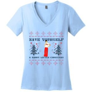 Have Yourself A Harry Little Christmas Xmas Gift Women's V-Neck T-Shirt