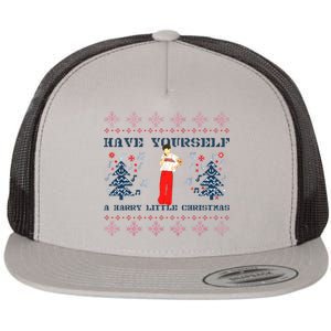 Have Yourself A Harry Little Christmas Xmas Gift Flat Bill Trucker Hat