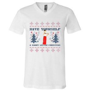 Have Yourself A Harry Little Christmas Xmas Gift V-Neck T-Shirt