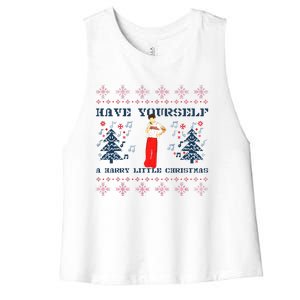 Have Yourself A Harry Little Christmas Xmas Gift Women's Racerback Cropped Tank