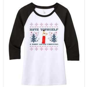 Have Yourself A Harry Little Christmas Xmas Gift Women's Tri-Blend 3/4-Sleeve Raglan Shirt