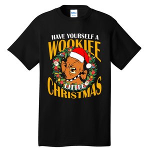 Have Yourself A Wookiee Little Christmas Wookiee Little Star Christmas Tall T-Shirt