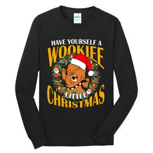 Have Yourself A Wookiee Little Christmas Wookiee Little Star Christmas Tall Long Sleeve T-Shirt