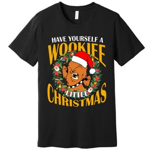 Have Yourself A Wookiee Little Christmas Wookiee Little Star Christmas Premium T-Shirt