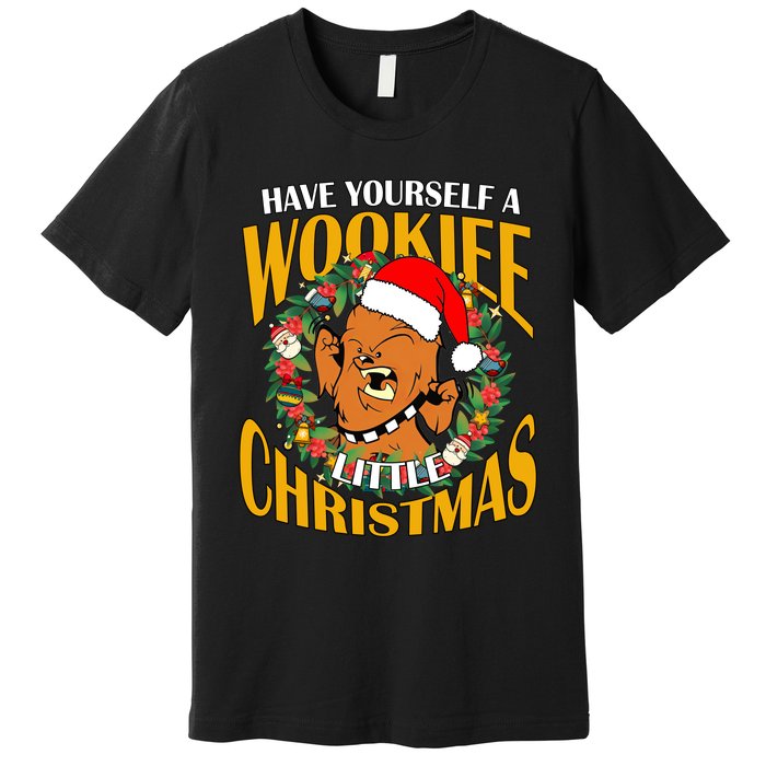 Have Yourself A Wookiee Little Christmas Wookiee Little Star Christmas Premium T-Shirt