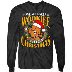 Have Yourself A Wookiee Little Christmas Wookiee Little Star Christmas Tie-Dye Long Sleeve Shirt