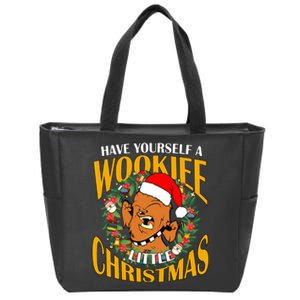 Have Yourself A Wookiee Little Christmas Wookiee Little Star Christmas Zip Tote Bag