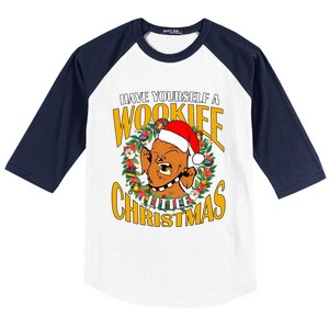 Have Yourself A Wookiee Little Christmas Wookiee Little Star Christmas Baseball Sleeve Shirt