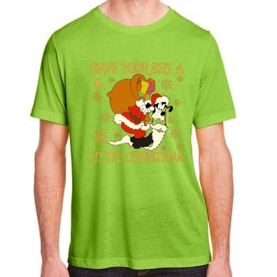 Have Yourself A Little Christmas Funny Dog Santa Claus Adult ChromaSoft Performance T-Shirt