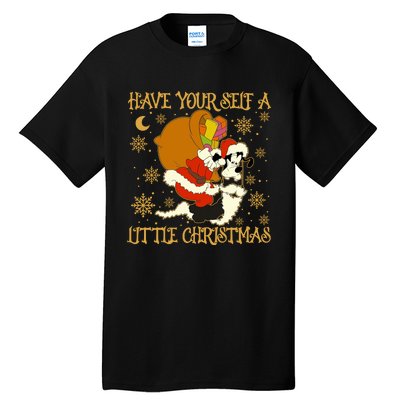 Have Yourself A Little Christmas Funny Dog Santa Claus Tall T-Shirt