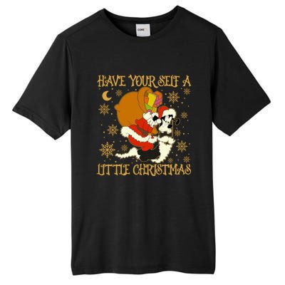 Have Yourself A Little Christmas Funny Dog Santa Claus Tall Fusion ChromaSoft Performance T-Shirt