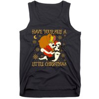 Have Yourself A Little Christmas Funny Dog Santa Claus Tank Top