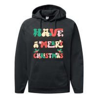 Have Yourself A Merry Little Christmas Festive Graphic Performance Fleece Hoodie