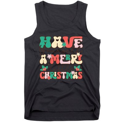 Have Yourself A Merry Little Christmas Festive Graphic Tank Top