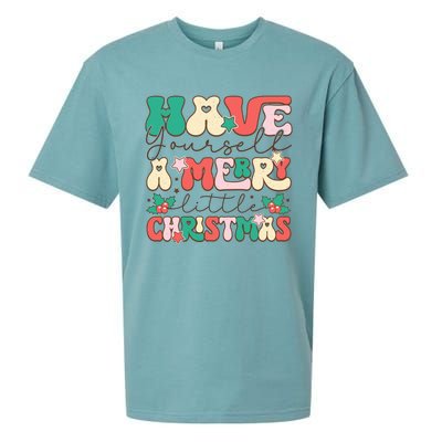 Have Yourself A Merry Little Christmas Festive Graphic Sueded Cloud Jersey T-Shirt