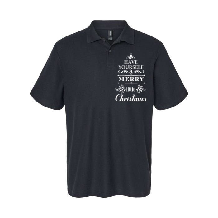 Have Yourself A Merry Little Christmas Softstyle Adult Sport Polo