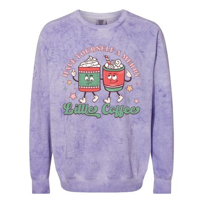 Have Yourself A Merry Little Coffee Graphic Colorblast Crewneck Sweatshirt