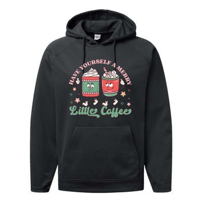 Have Yourself A Merry Little Coffee Graphic Performance Fleece Hoodie