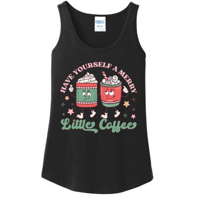 Have Yourself A Merry Little Coffee Graphic Ladies Essential Tank