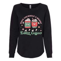 Have Yourself A Merry Little Coffee Graphic Womens California Wash Sweatshirt