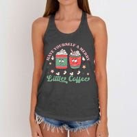 Have Yourself A Merry Little Coffee Graphic Women's Knotted Racerback Tank