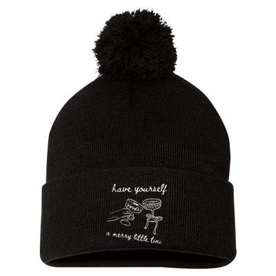 Have Yourself A Merry Little Tini Pom Pom 12in Knit Beanie