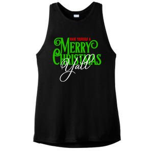 Have Yourself A Merry Christmas YAll Great Gift Ladies PosiCharge Tri-Blend Wicking Tank