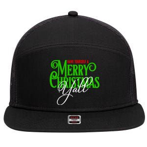 Have Yourself A Merry Christmas YAll Great Gift 7 Panel Mesh Trucker Snapback Hat