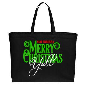 Have Yourself A Merry Christmas YAll Great Gift Cotton Canvas Jumbo Tote