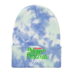 Have Yourself A Merry Christmas YAll Great Gift Tie Dye 12in Knit Beanie